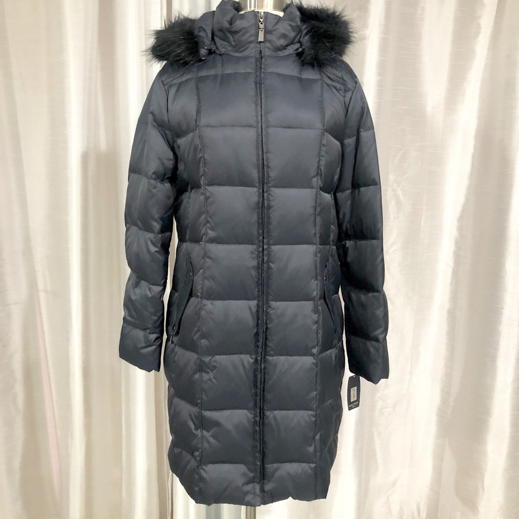 NAUTICA Navy Down Feather Puffer Jacket Size L NWT