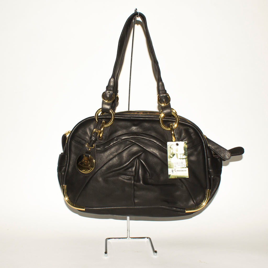 b. makowsky | Bags | B Makowsky Browntaupe Leather Purse Shoulder Bag |  Poshmark