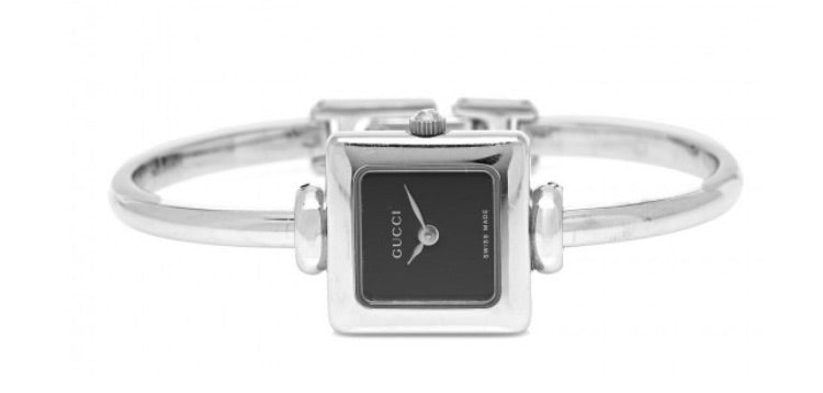 GUCCI バングル1900L ブラック GUCCI QZ 1900L Bangle Watch Black Dial Square used | eBay