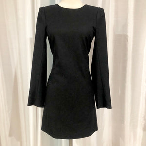 THEORY Short Black Long Sleeve Gown Size 4