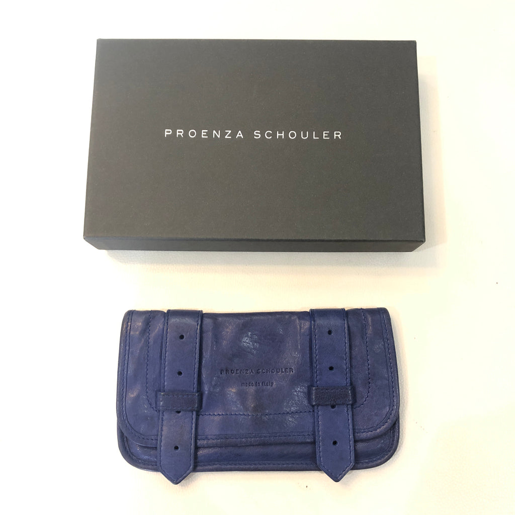 PROENZA SCHOULER PS1 Blue Leather Wallet