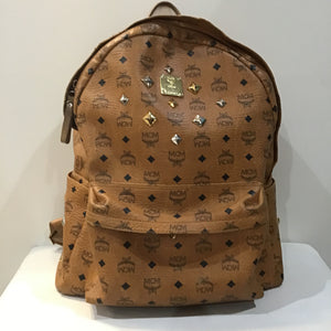 MCM Backpack With Logo in Brown for Men