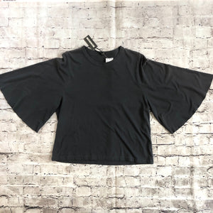 MONROW Black Puff Sleeve Tee Size XS NWT