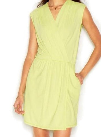 RACHEL ROY Chartreuse Short 24 Hour Draped Dress – Style Exchange