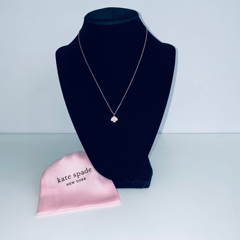 KATE SPADE Rose Gold Spade Necklace NWT Style Exchange Boutique PGH