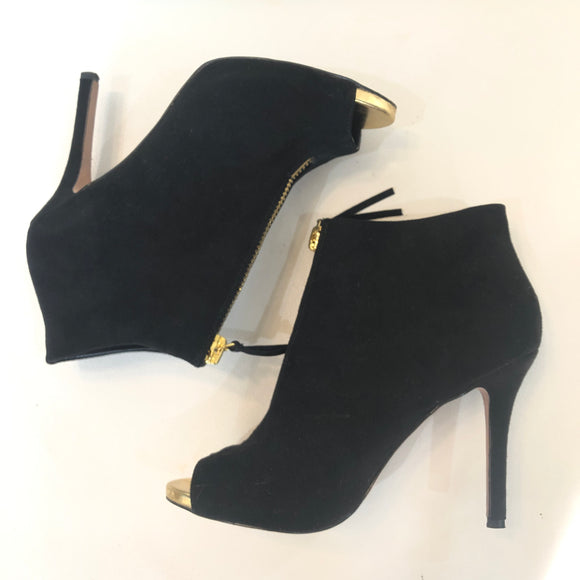 MADDEN GIRL Black Boot Open Toe Bootie Size 8