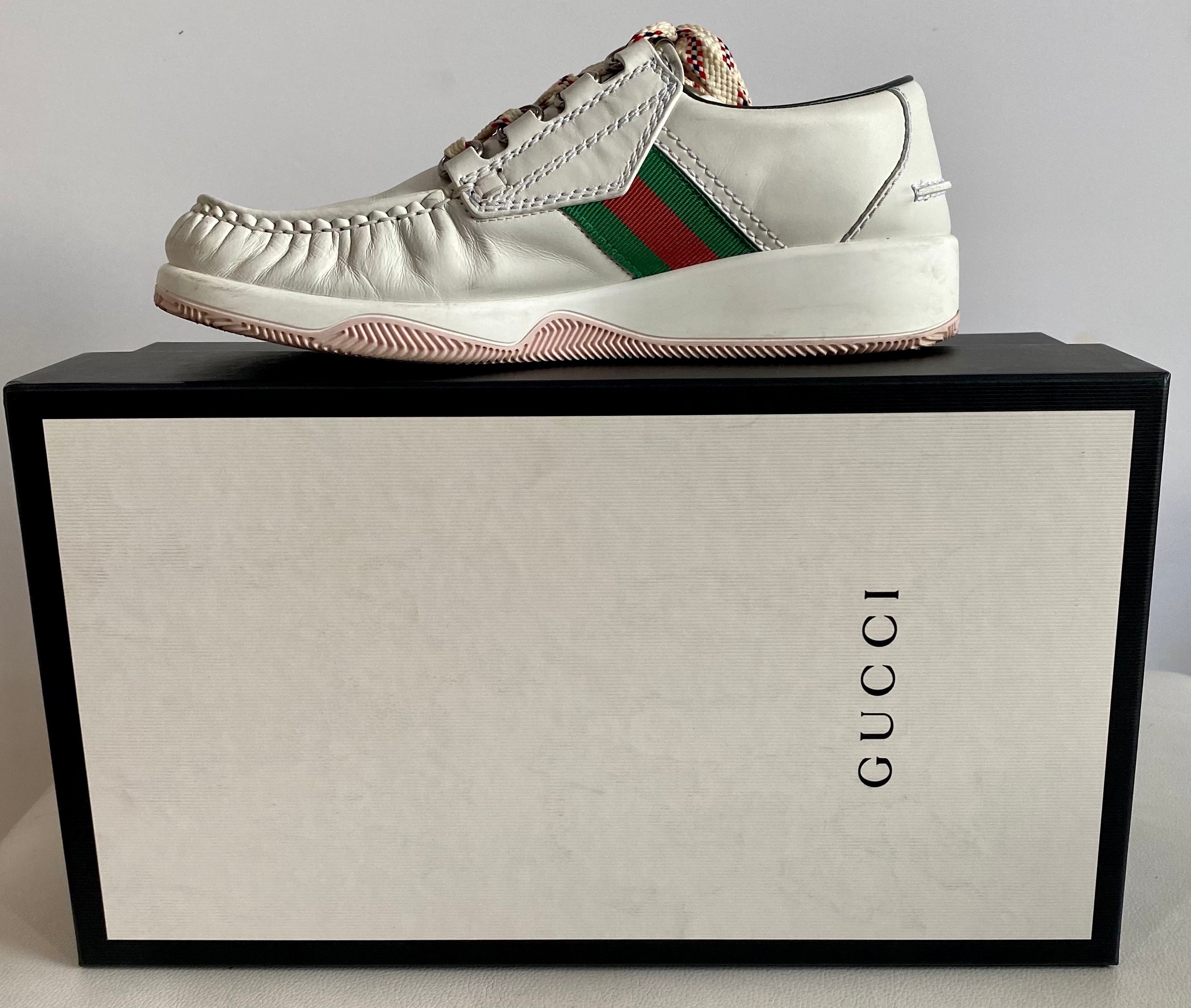 い*ん様 GUCCI BOATREK Dad sneaker【本物保証】 GUCCI☆GUCCI レザー ウィメンズ ローファー☆すぐ届く！ (GUCCI