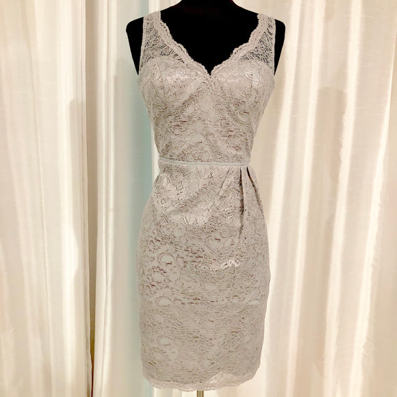 BOUTIQUE Short Silver Gown Size 4