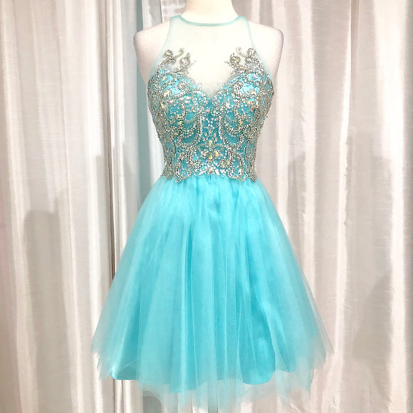 BOUTIQUE Short Light Blue Gown Size M