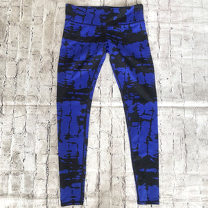 ALO YOGA Blue & Black Airbrush Printed Leggings Size S