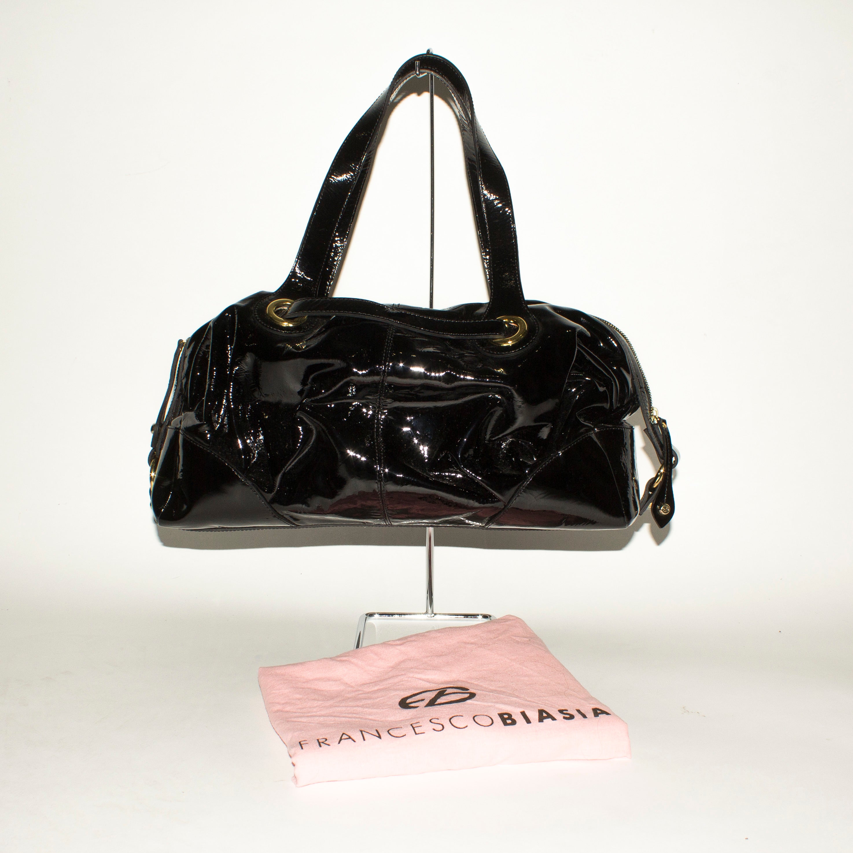 FRANCESCO BIASIA Black Shoulder Bag Style Exchange Boutique PGH