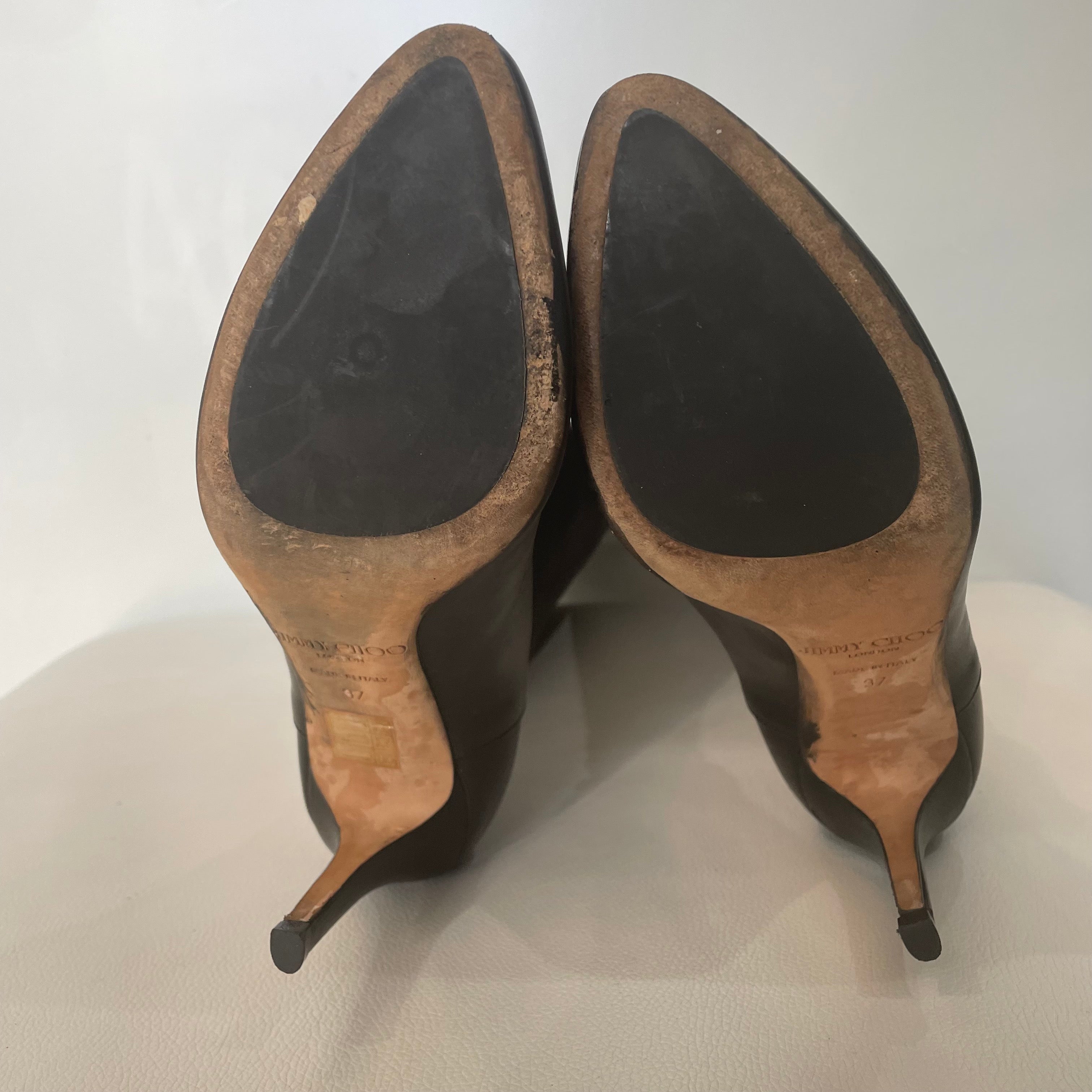 靴 Jimmy Choo 37 Jimmy Choo Mayner 130 Orange Glitter Women US 7 EU 37 Ankle