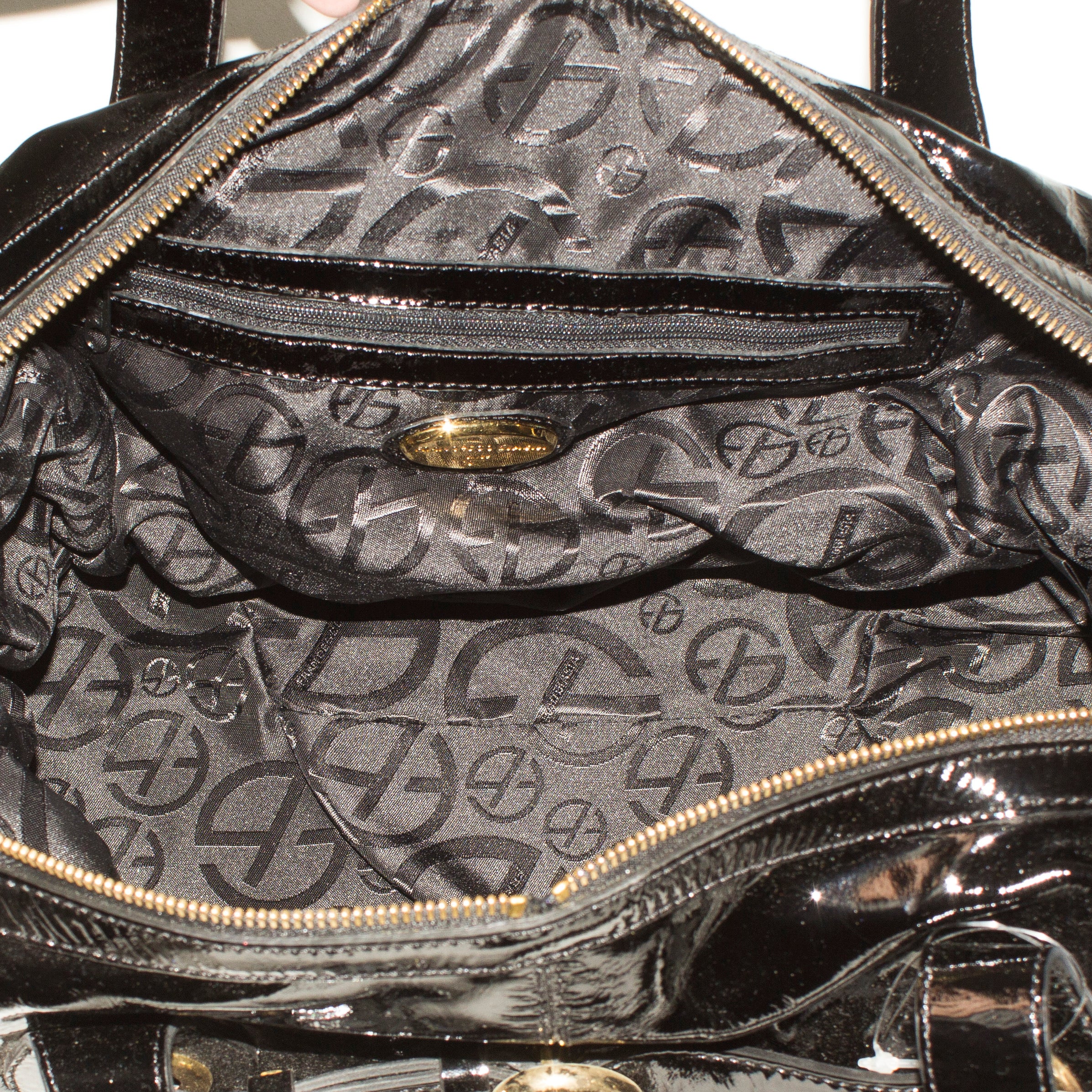 Francesco Biasia Bag Handbag Black Silver leather Woman
