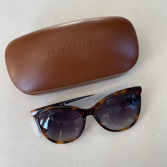 LONGCHAMP Le Pliage 55mm Gradient Cat Eye Sunglasses Tortoise She’ll and Black NWT