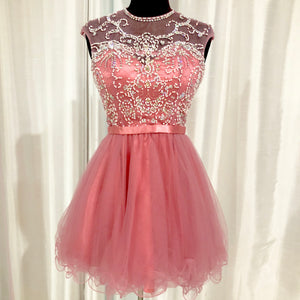 RACHEL ALLAN Short Dusty Rose Gown Size 0