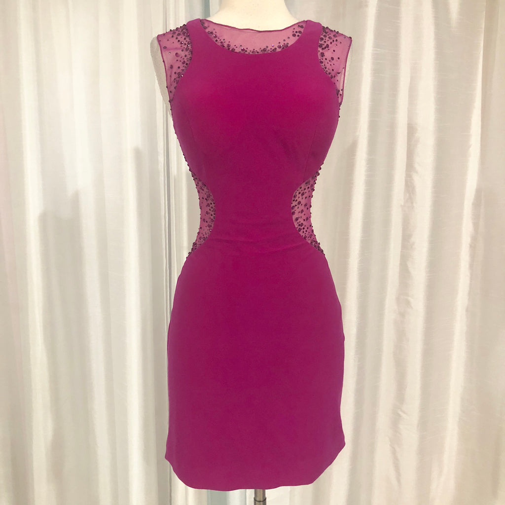 BOUTIQUE Short Fuchsia Form Fitting Gown Size M