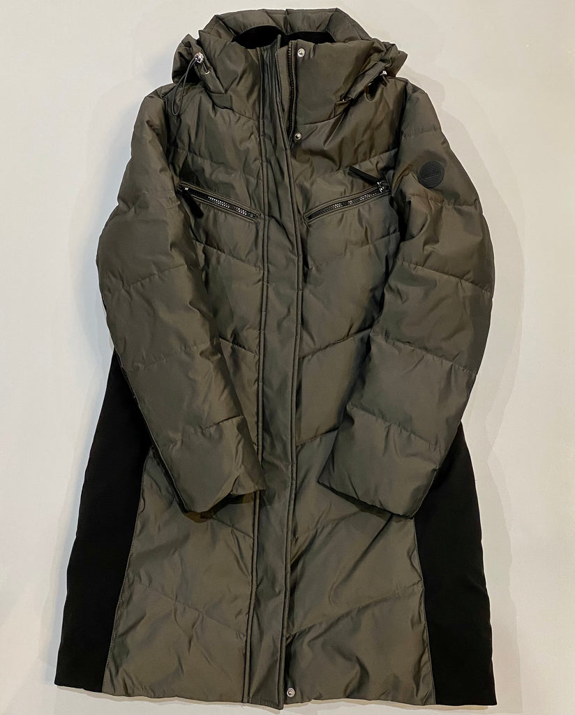 CALVIN KLEIN PERFORMANCE Gray/Black Down Long Jacket Size M NWOT – Style  Exchange Boutique PGH