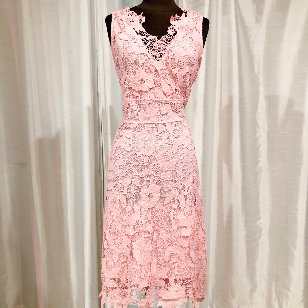 BOUTIQUE Short Pink Lace Dress Size XL